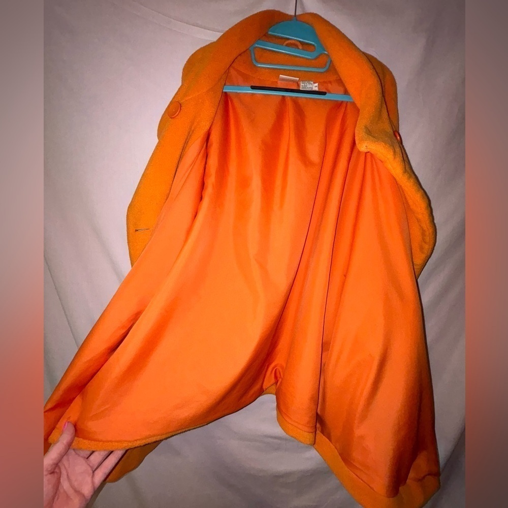Plus Size Newport News Vibrant Orange Women's Poncho - Picture 13 of 15